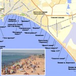 Карта пляжей в Феодосии