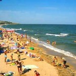 Веб камера на городском пляже Щелкино онлайн